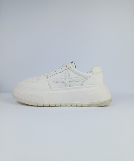 All-White Chunky Platform Sneakers