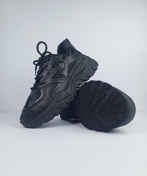 Black Chunky Mesh Sneakers – Preloved - Image 2