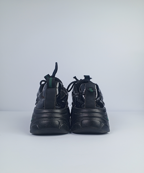 Cage-Style Chunky Sneakers – All Black Patent - Image 5