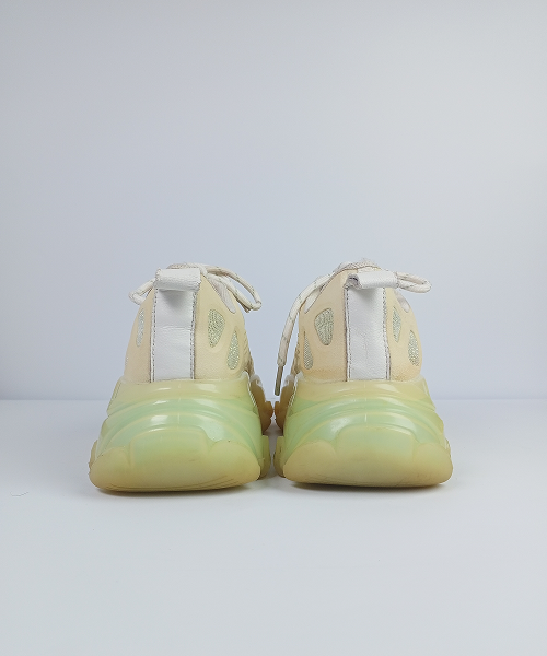 Cage-Style Jelly Sole Chunky Sneakers – Beige & Green - Image 6