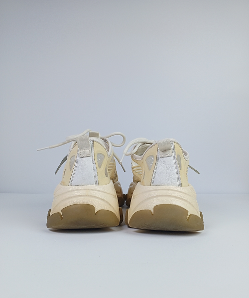 Cage-Style Mesh Chunky Sneakers – Cream & White - Image 5