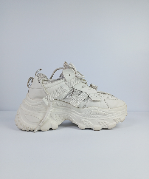 Triple-Sole Style Chunky Sneakers – White - Image 2