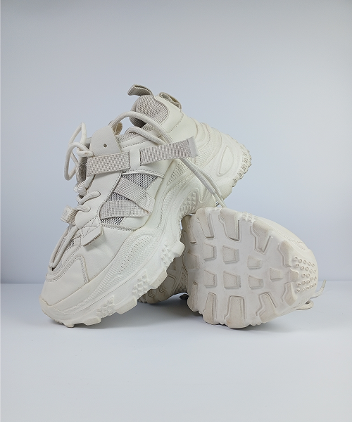 Triple-Sole Style Chunky Sneakers – White - Image 3